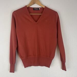 Vintage Givenchy Sport Sweater Womens 36 Orange Preppy Old Money Quiet Luxury